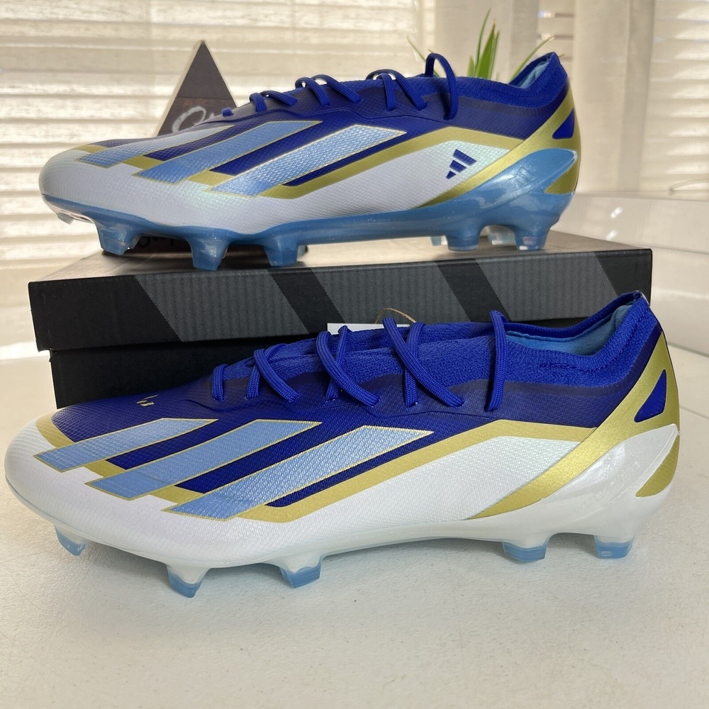 Adidas X Crazyfast "Messi" Elite FG Blue ID0710 Men Size 8 / Women Size 9 Cleats